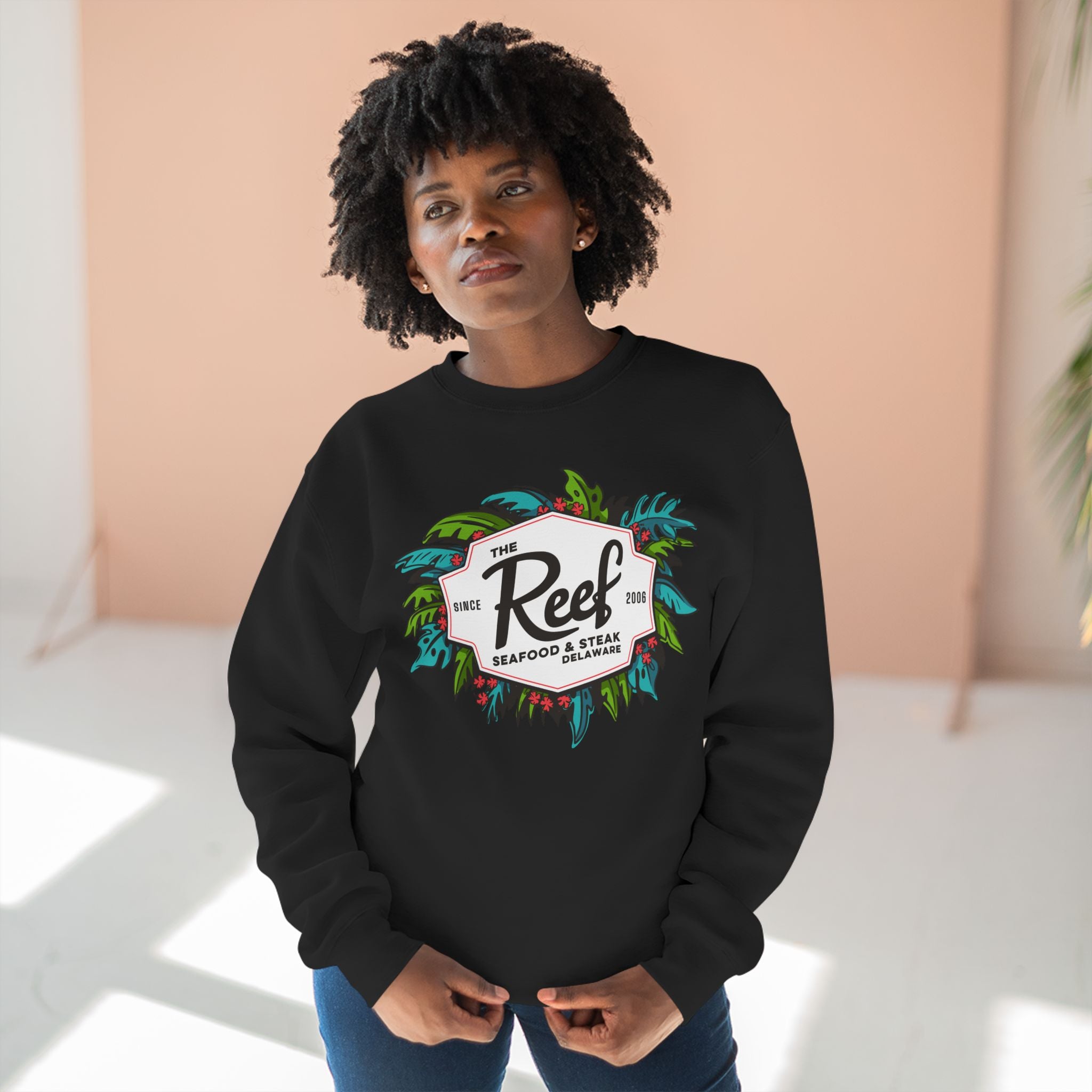 Tropical Leaves Crew Neck