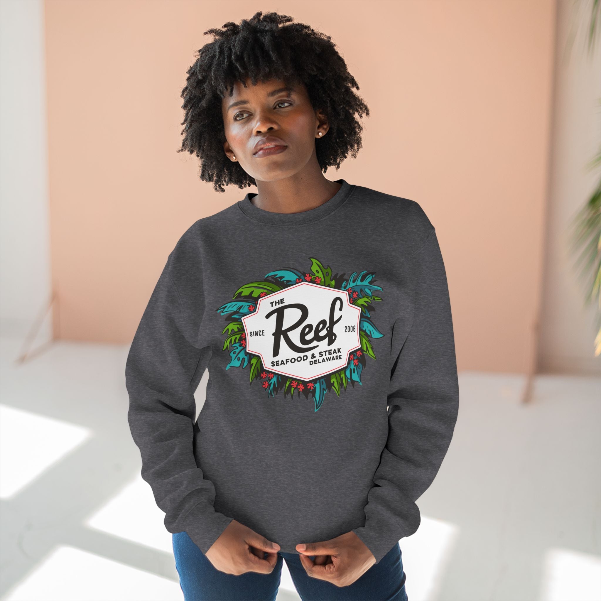Tropical Leaves Crew Neck